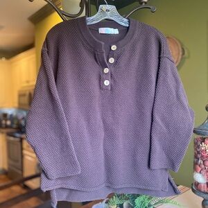 Free People Hailee Chunky Knit Sweater Brown